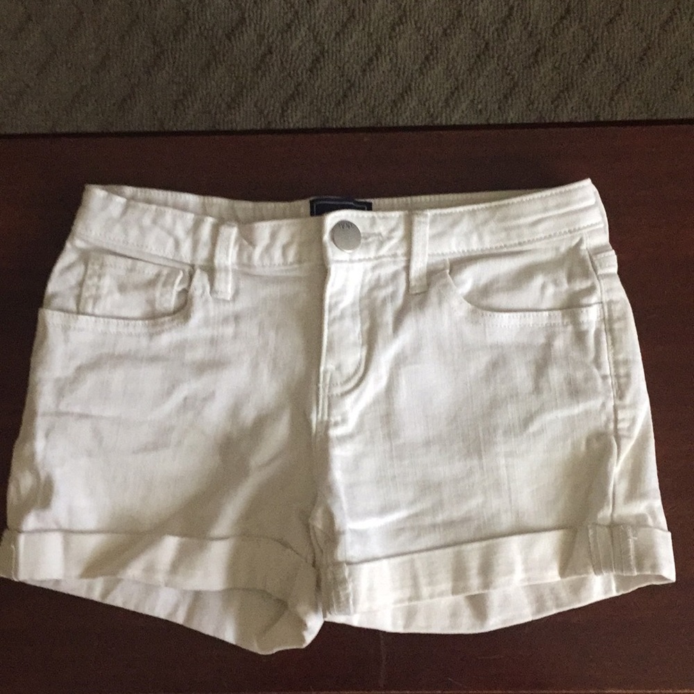 Gap kids white jean shorts